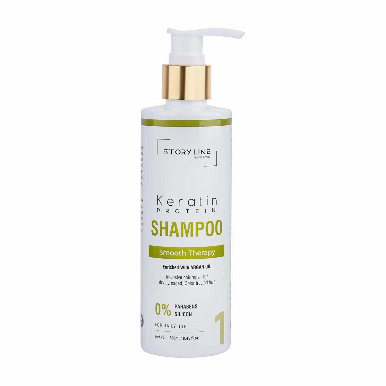 Keratin Protein Shampoo | Smooth Therapy with Argan Oil | Intensive Hair Repair for Dry, Damaged & Color-Treated Hair | Paraben & Silicone-Free | Daily Use | 250ml