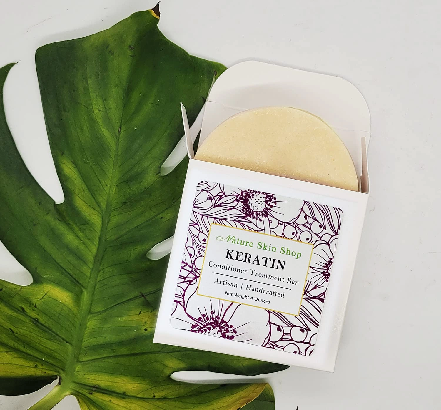 Keratin Treatment Conditioner Bar, Intense Hair Solid Conditioner, All Hair Types including frizzy hair, Sulfate-Free, Vegan, Cruelty-Free & Travel Friendly, 4 Ounces