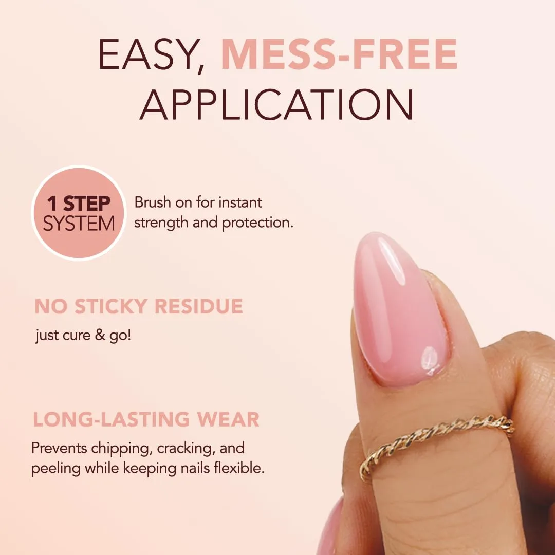 KIARA SKY Tinted Rubber Top Coat 0.5 oz | 2-in-1 Rubber Base & Top Coat - No Wipe Finish | Velvet Blush