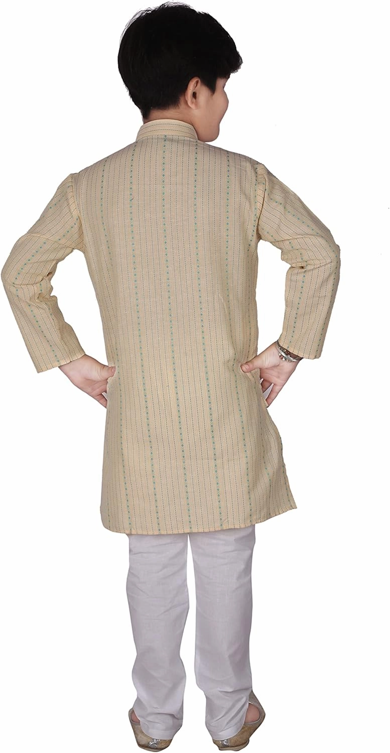 Kid's Indian Traditional Cotton Kurta Sets For Boys | Pack Of 1 (S-145)
