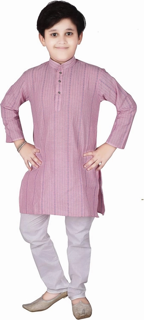 Kid's Indian Traditional Cotton Kurta Sets For Boys | Pack Of 1 (S-145)