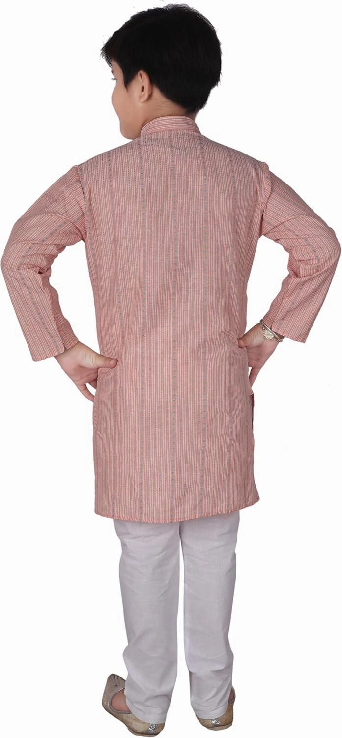Kid's Indian Traditional Cotton Kurta Sets For Boys | Pack Of 1 (S-145)