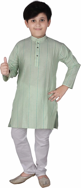 Kid's Indian Traditional Cotton Kurta Sets For Boys | Pack Of 1 (S-145)