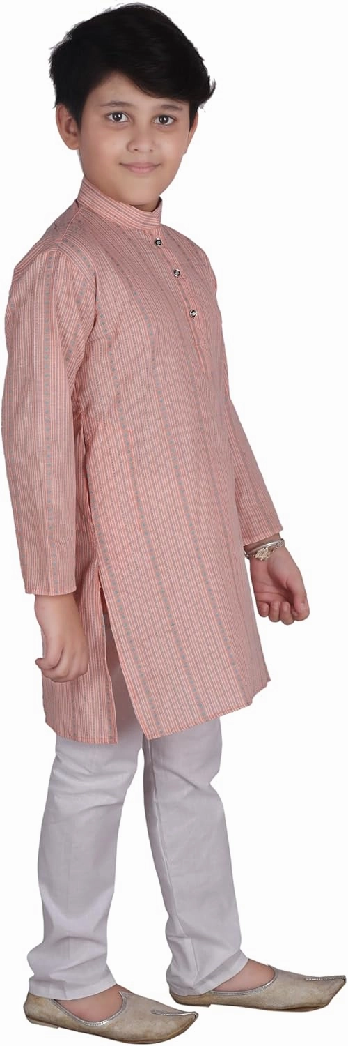 Kid's Indian Traditional Cotton Kurta Sets For Boys | Pack Of 1 (S-145)