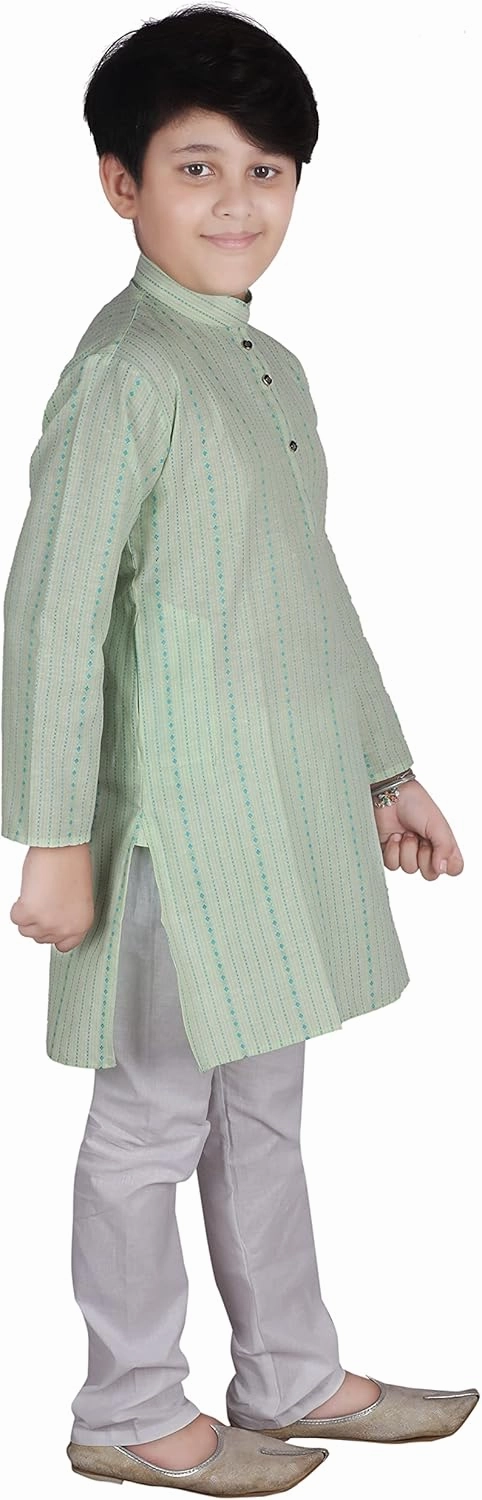 Kid's Indian Traditional Cotton Kurta Sets For Boys | Pack Of 1 (S-145)
