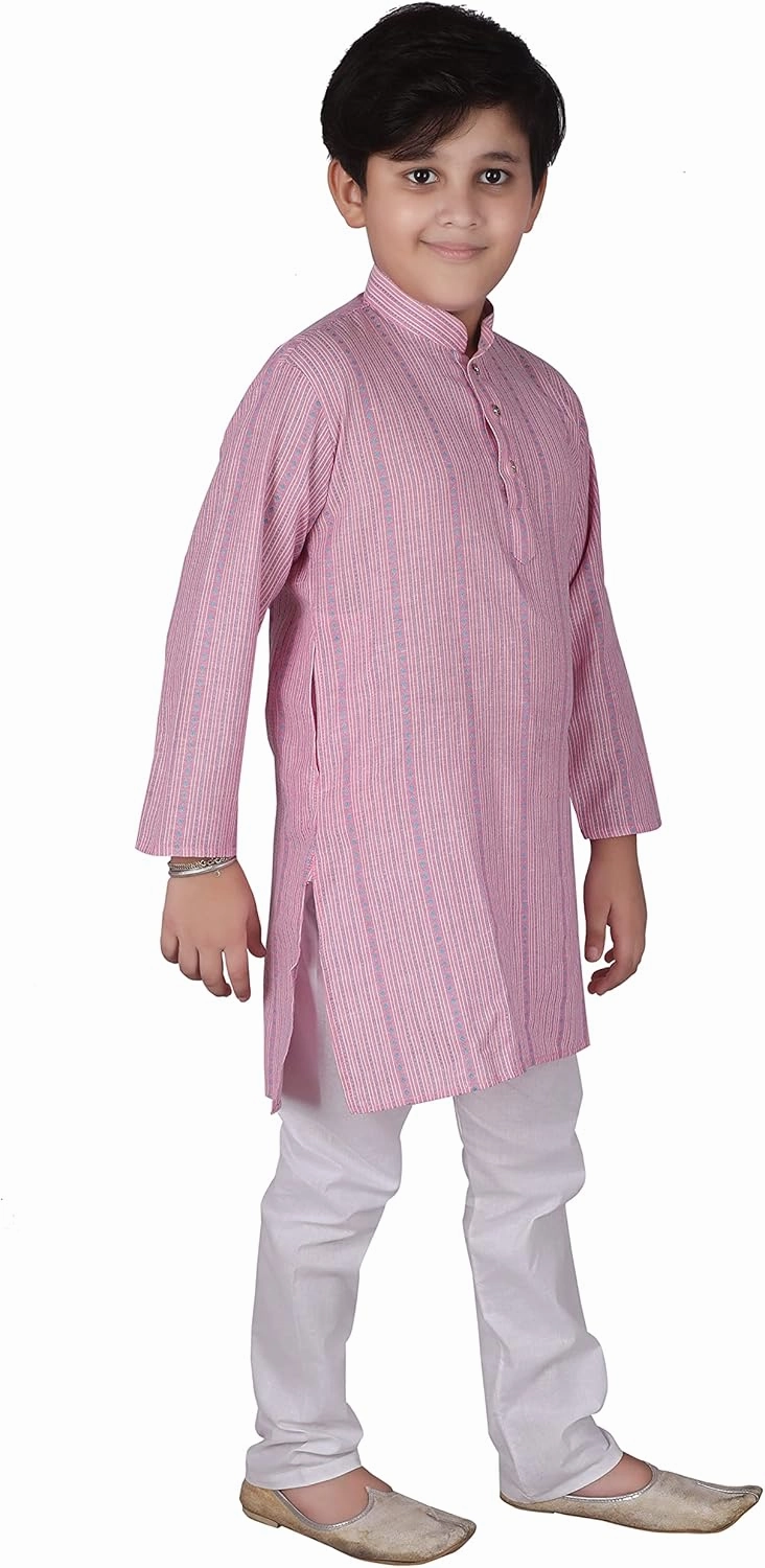 Kid's Indian Traditional Cotton Kurta Sets For Boys | Pack Of 1 (S-145)