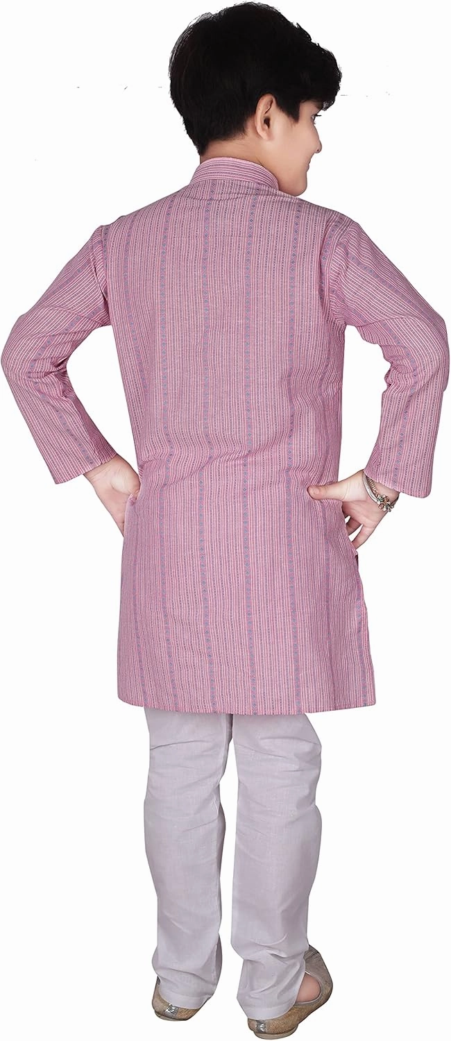 Kid's Indian Traditional Cotton Kurta Sets For Boys | Pack Of 1 (S-145)