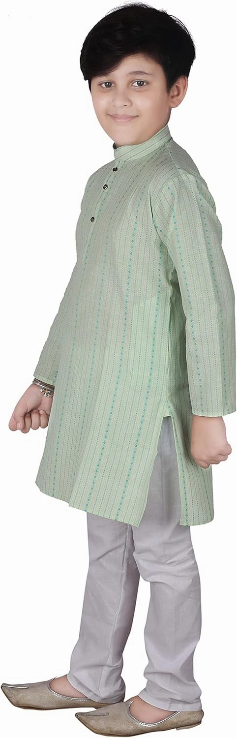 Kid's Indian Traditional Cotton Kurta Sets For Boys | Pack Of 1 (S-145)