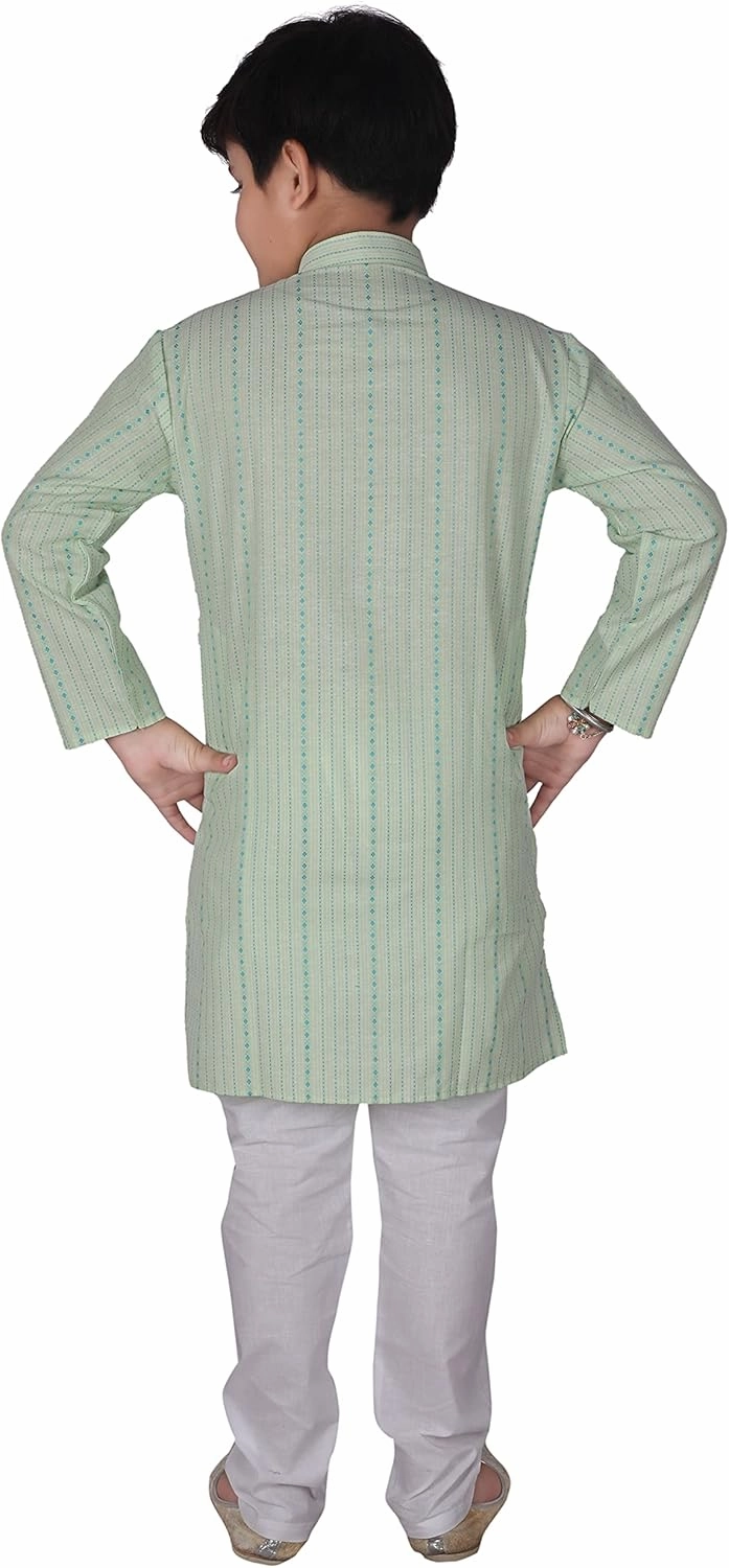 Kid's Indian Traditional Cotton Kurta Sets For Boys | Pack Of 1 (S-145)