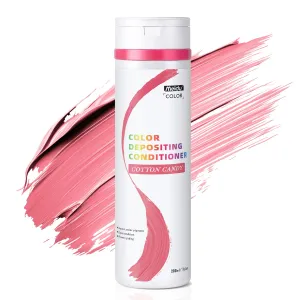 KINGMING Pink Color Depositing Conditioner, Semi Permanent Hair Color for Enhance Color and Prevent Fading, Color Depositing Hair Mask Refresh Pink Color (6.7 oz)