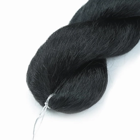 Kinky straight Vixen Crochet Bundles crochet hair16inch Natural Black Yaki Premium Synthetic Fibers for black women Hair Extension (3, 24 Inch Natural Black)