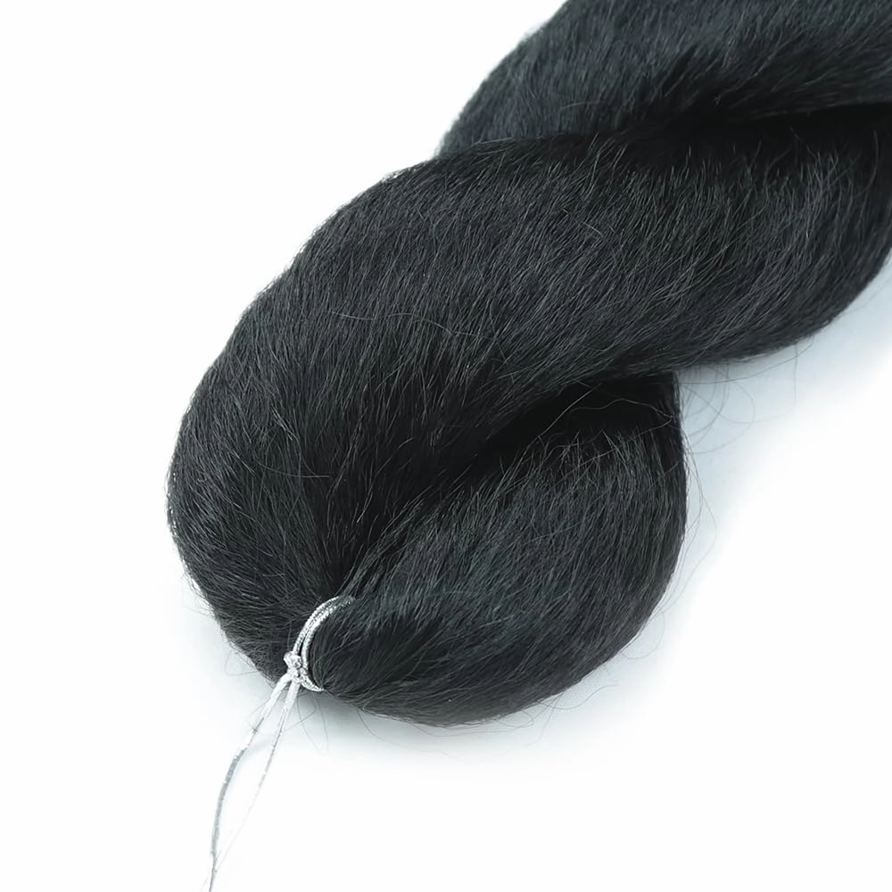 Kinky straight Vixen Crochet Bundles crochet hair16inch Natural Black Yaki Premium Synthetic Fibers for black women Hair Extension (3, 24 Inch Natural Black)