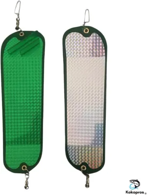 Kokanee Salmon Finished Teardrop Flashers – Durable Chrome Plated Steel Fishing Flashers for Salmon & Trout Trolling – Vibrant Color & Design Variety – 2 Pack Options