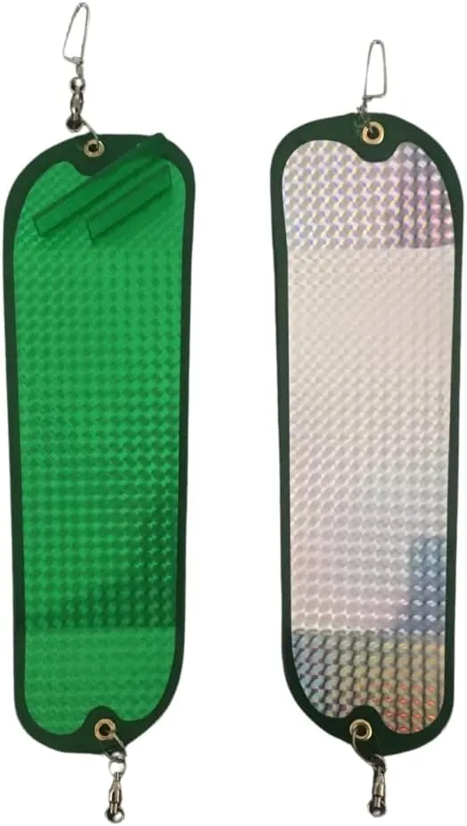 Kokanee Salmon Finished Teardrop Flashers – Durable Chrome Plated Steel Fishing Flashers for Salmon & Trout Trolling – Vibrant Color & Design Variety – 2 Pack Options