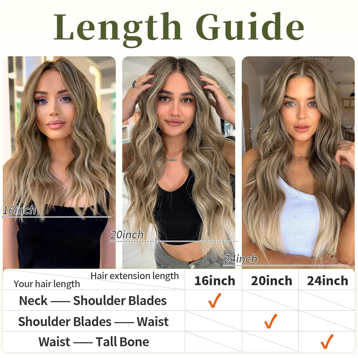 KooKaStyle Invisible Wire Hair Extensions with Transparent Headband Adjustable Size 4 Secure Clips Long Wavy Secret Wire Hairpiece for Women 16 Inch Ash Brown mix Bleach Blonde
