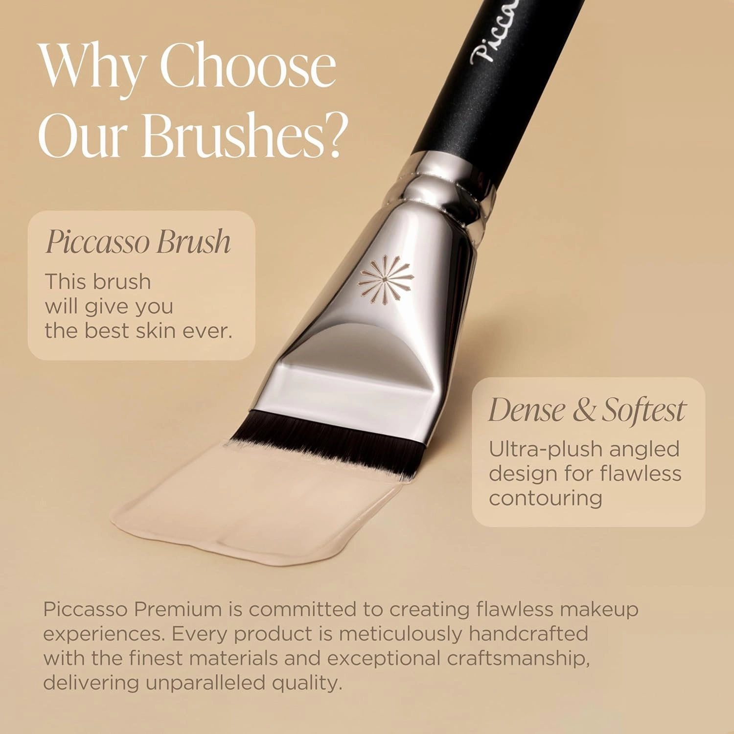 Korean Piccasso Brush FB17 Foundation Brush – Professional Foundation Brush for Liquid & Cream Makeup, Soft Flat Bristles for Smooth Application, Perfect for a Flawless Finish, Genuine Korean Product