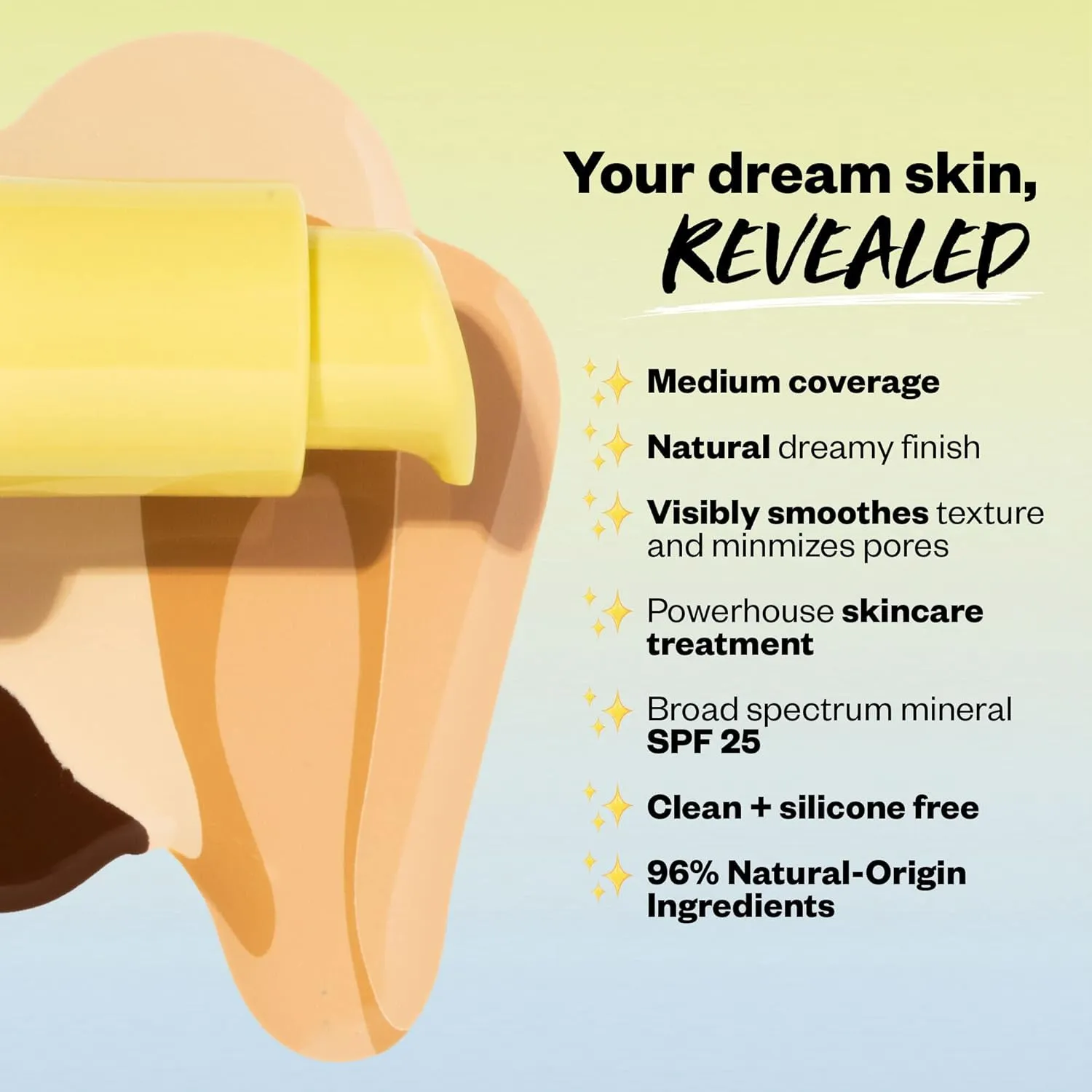 Kosas Revealer Skin-Improving Foundation with SPF 25 Protection - Hydrate, Brighten, Soothe, Plump, Protect Skin - Smoothing Texture, Natural Finish and Clean Formula - Medium Neutral Warm 230