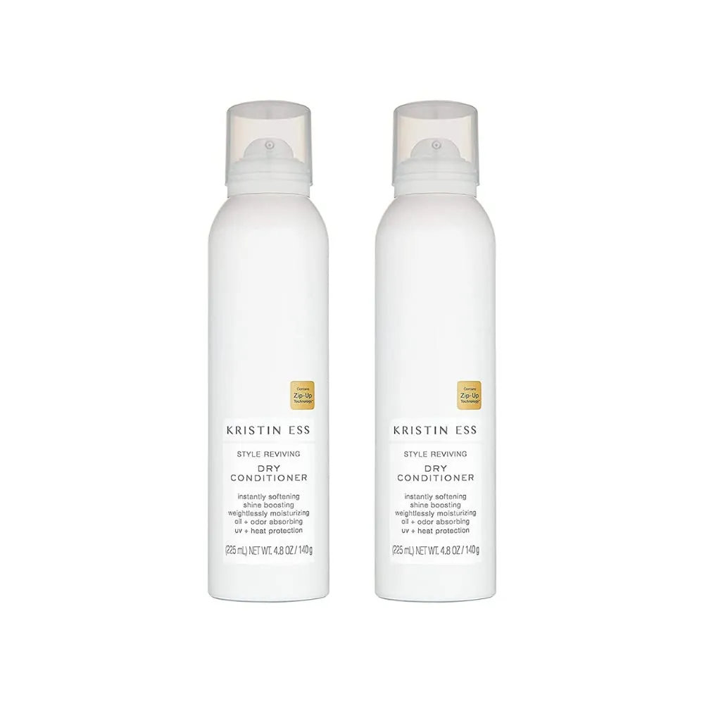 Kristin Ess Hair Style Reviving Dry Conditioner for Moisture   Shine with Heat Protectant - Softens Hair, For Oily Hair, Vegan, Color   Keratin Safe, 4.8 Oz (Pack of 2)