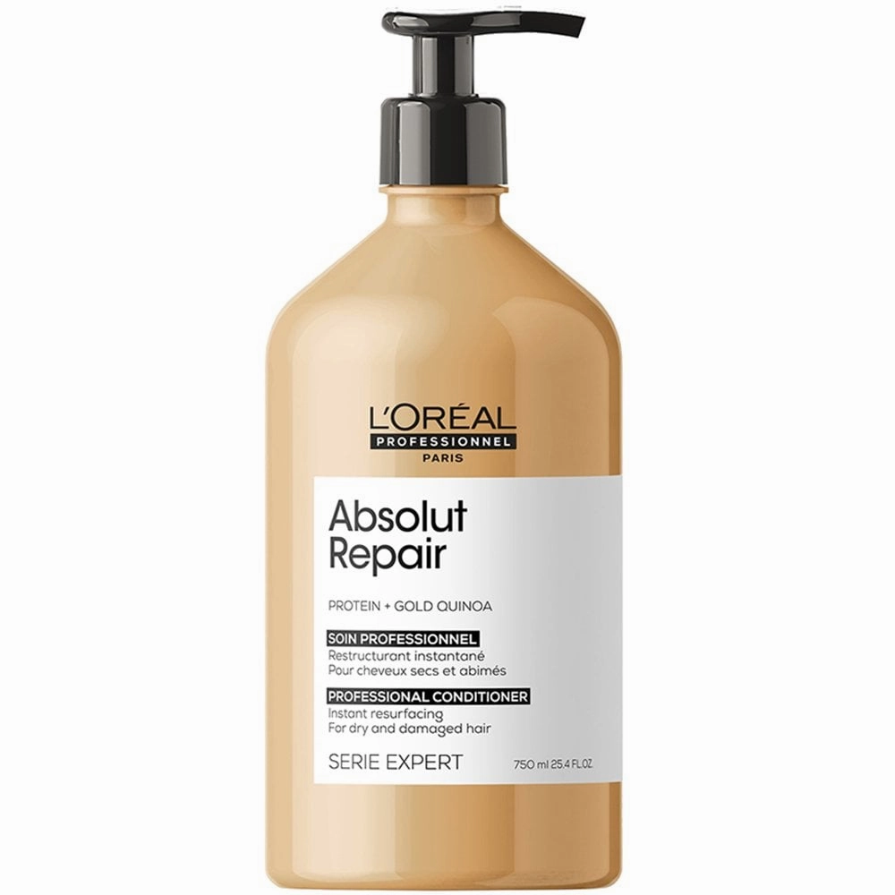 L'Oreal Professionnel Serie Expert Absolut Repair Protein   Gold Quinoa Instant Resurfacing Shampoo 1500ml & Conditioner 750ml Twin