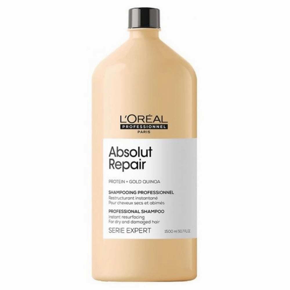 L'Oreal Professionnel Serie Expert Absolut Repair Protein   Gold Quinoa Instant Resurfacing Shampoo 1500ml, Conditioner 750ml & Mask 500ml Trio