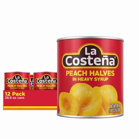 La Costeña Peach Halves in Heavy Syrup 29 oz (12-Pack)