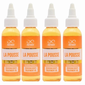 La Pousse Nourishing Growth Treatment Oil – Scalp, Hair & Skin – Deep Moisture & Strengthening – Paraben-Free, Sulfate-Free, Cruelty-Free – 2 fl oz (60ml)- pack of 4