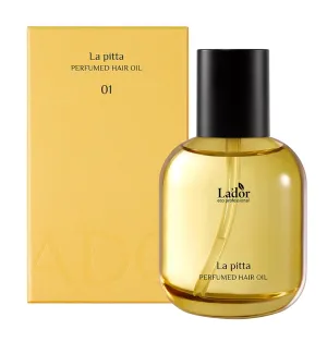 LA'DOR Hair Perfume Oil for Dry Damaged Hair - Anti Frizz Nourishing Fragrance Gloss Oil Serum Leave-In Conditioner Hold Curls & Waves Free of Sulfate Paraben Alcohol 2.7 Fl Oz 01 La Pitta Korean