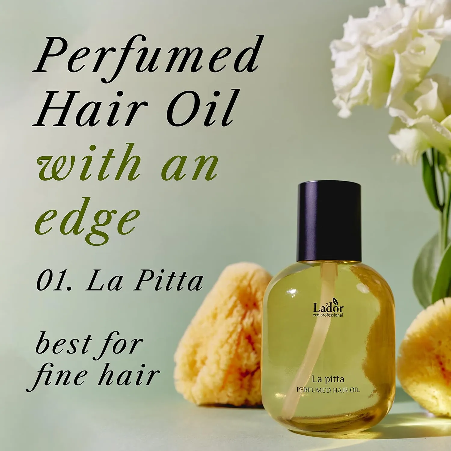 LA'DOR Hair Perfume Oil for Dry Damaged Hair - Anti Frizz Nourishing Fragrance Gloss Oil Serum Leave-In Conditioner Hold Curls & Waves Free of Sulfate Paraben Alcohol 2.7 Fl Oz 01 La Pitta Korean