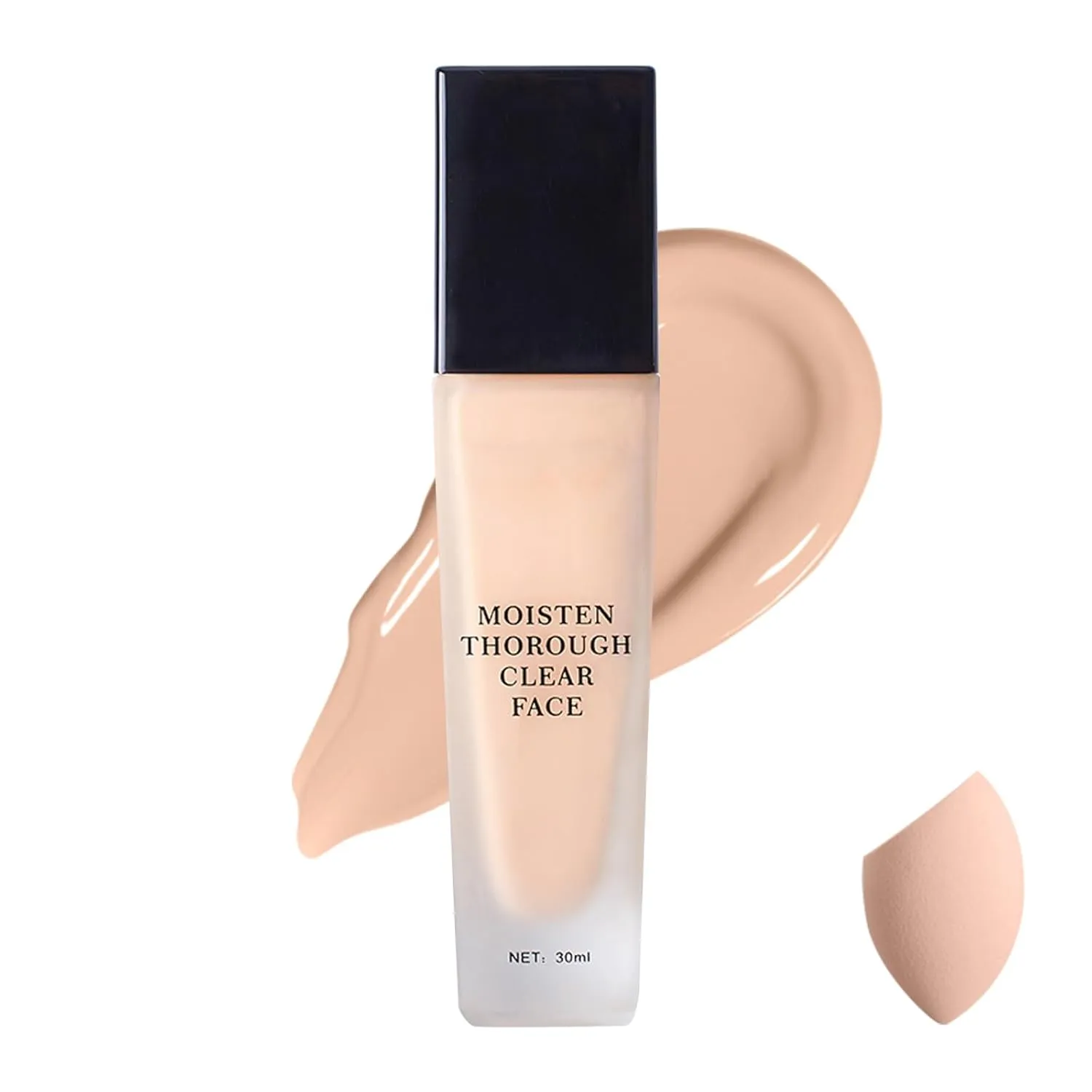 Lanerna Luxury Foundation,Full Coverage Foundation Formulated For Women Over 40,Soft Matte Moisturizing, Long-lasting Natural Matte Finish,Comes with 1 Beauty Puffs (N21#Natural, 30ml)