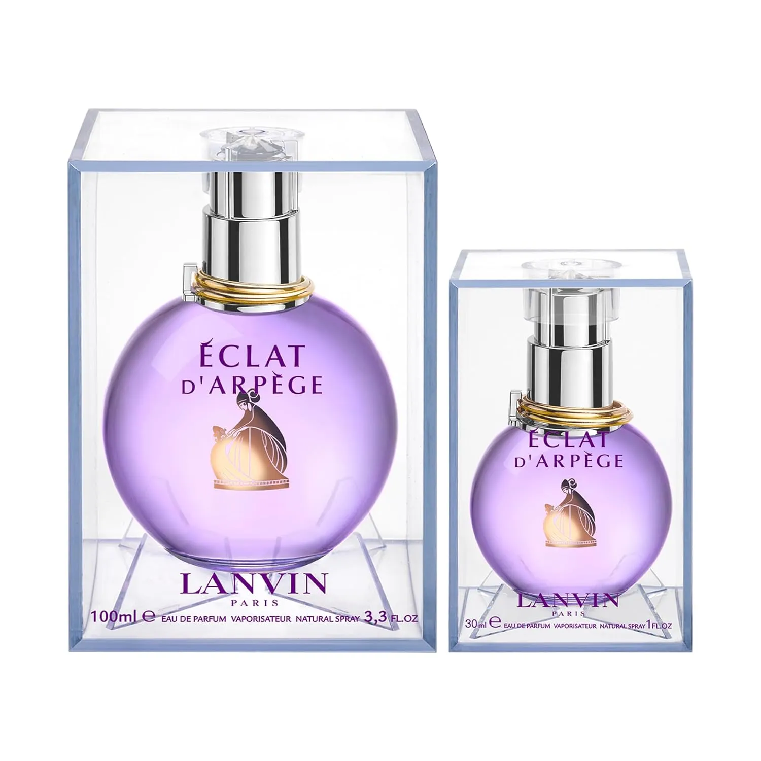 Lanvin Eclat d'Arpege 2 Piece Set - 3.3 fl. oz. Spray, 1.0 fl. oz. Spray - Long Lasting Fragrance with notes of Long Lasting Fragrance with notes of Lilac, Peach & Amber - Fruity & Floral