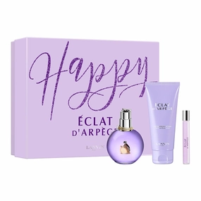 Lanvin Eclat d'Arpege Eau de Parfum 3 Piece Set - 3.3 fl. oz. Spray, 0.25 fl. oz. Spray, 3.3 fl. oz. Body Lotion - Long Lasting Fragrance with notes of Lilac, Peach & Amber - Fruity & Floral