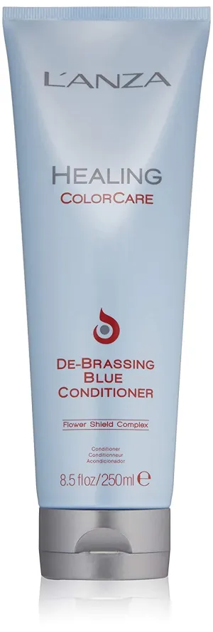 L'ANZA Healing ColorCare Ultra De-Brassing Professional Blue Conditioner, Color Toning Haircare to Eliminate Unwanted Brassiness, Sulfate-free Formula