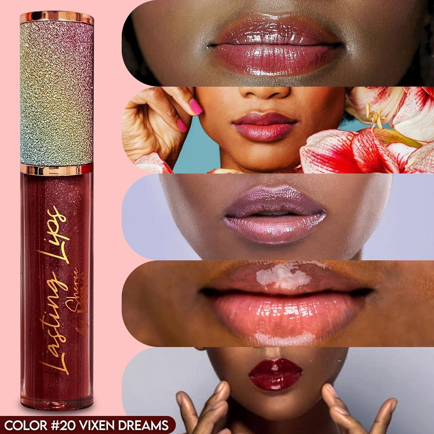 Lasting Lips Shimmer Gloss: Hydrating Long Lasting Lip Shine Lip Color Gloss (13 Clear Skies)