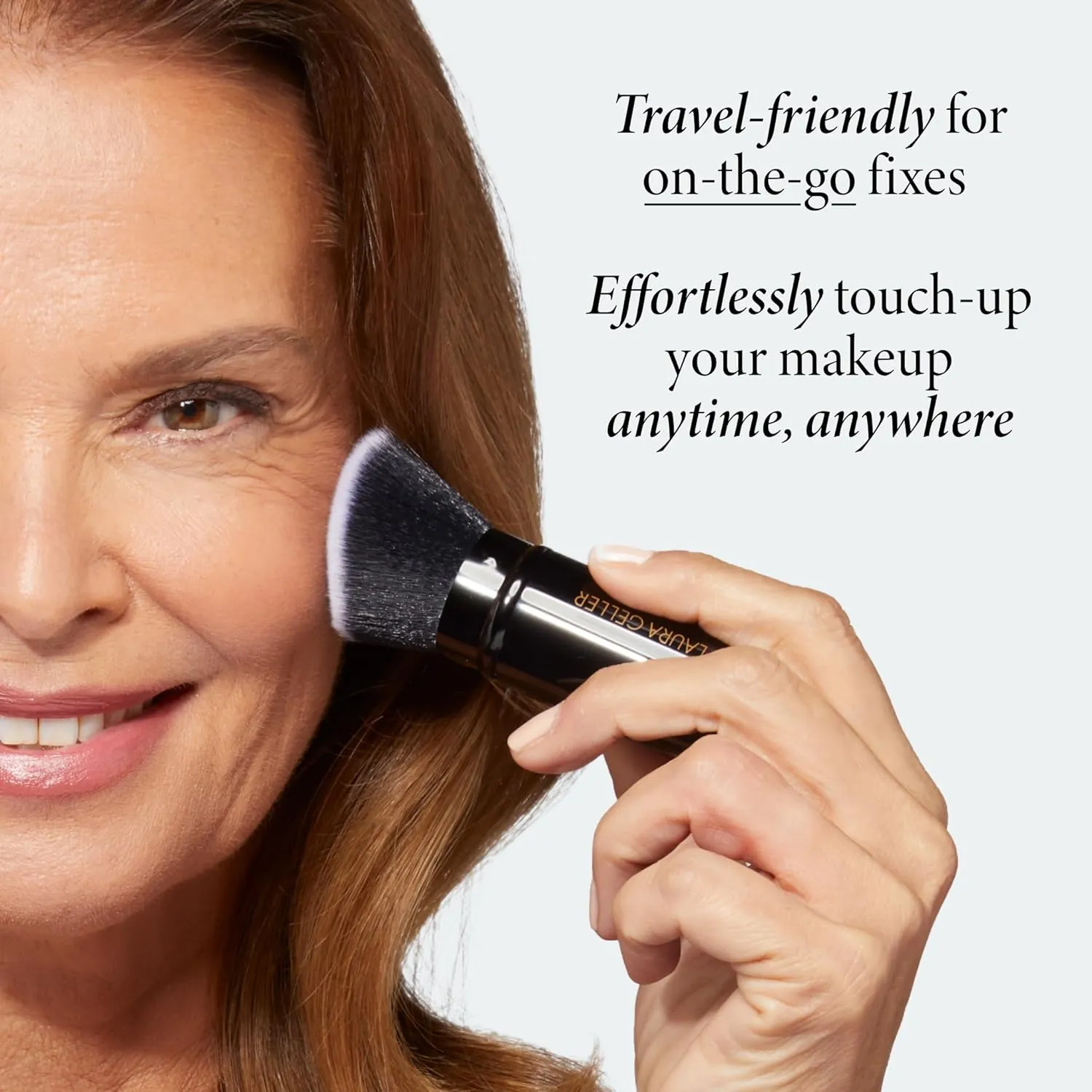 LAURA GELLER NEW YORK Baked Balance-n-Brighten Foundation with Kabuki Brush Makeup Set, Deep