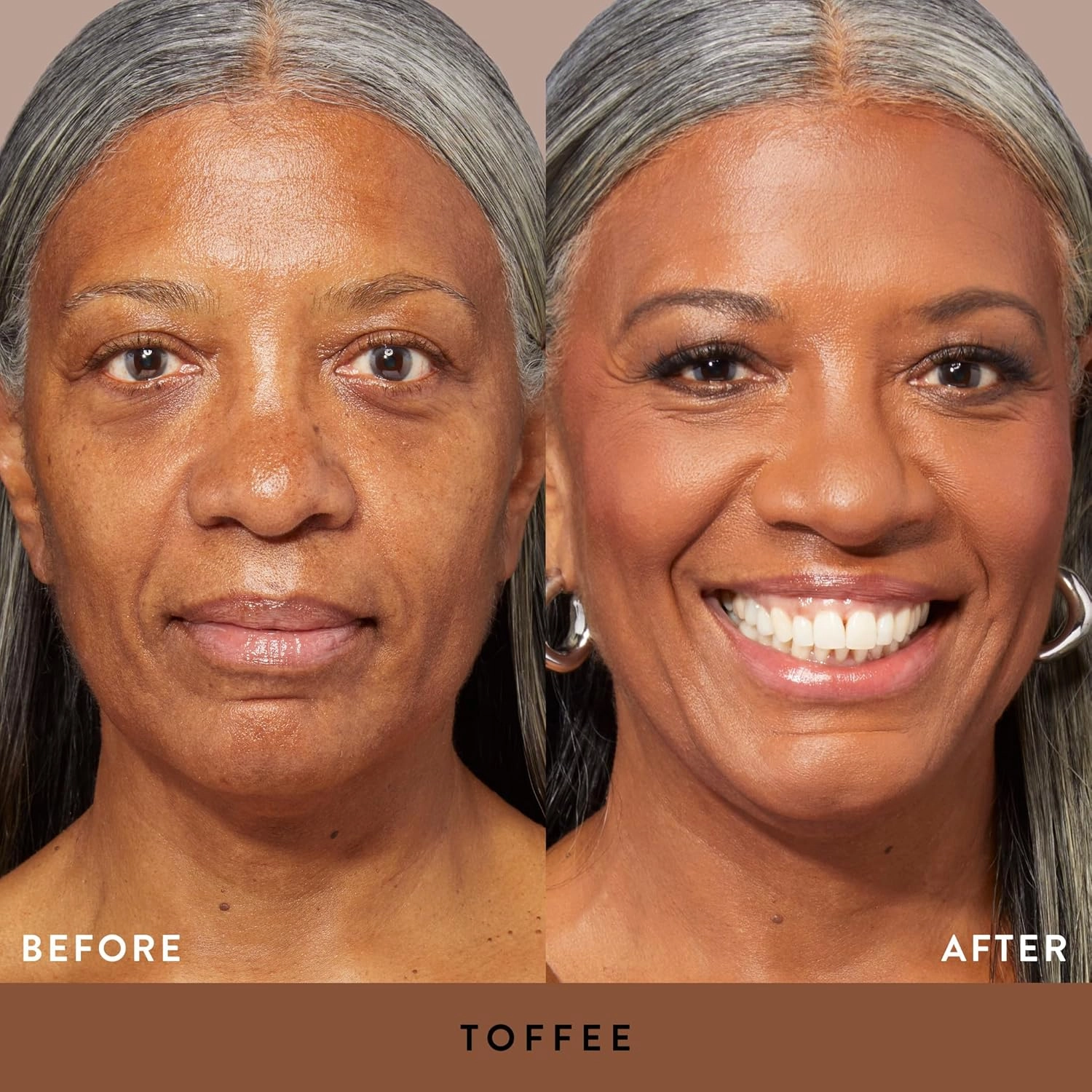 LAURA GELLER NEW YORK Baked Double Take Powder Foundation - Toffee - Buildable Medium to Full Coverage - Matte Finish