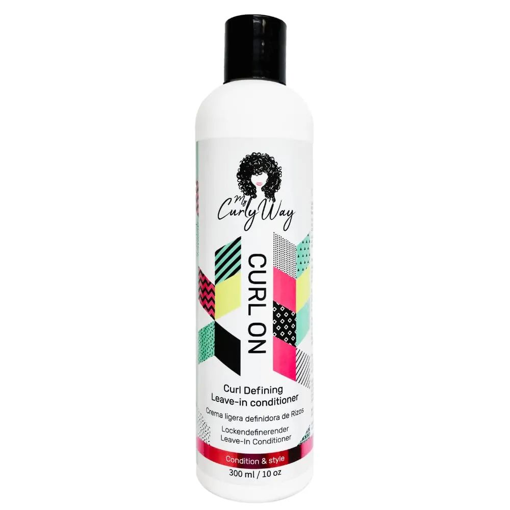 Leave In Conditioner for Curly Hair, Packed with Fruit and Flower Extracts - 10 Oz. Curl On Light Moisturizer Cream for Curls, Waves and Coils 100% Vegan!