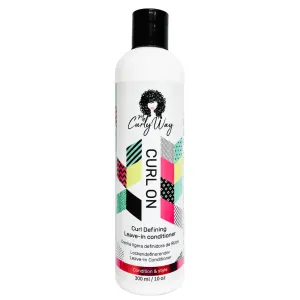 Leave In Conditioner for Curly Hair, Packed with Fruit and Flower Extracts - 10 Oz. Curl On Light Moisturizer Cream for Curls, Waves and Coils 100% Vegan!
