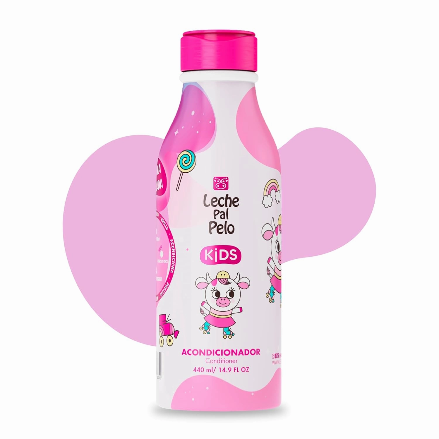 Leche Pal Pelo Kids Conditioner - Gentle Detangling, Moisturizing with Vitamin E, Oils for Kids' Hair. Strengthens, Prevents Breakage. Paraben-Free. 14.9 fl. oz.