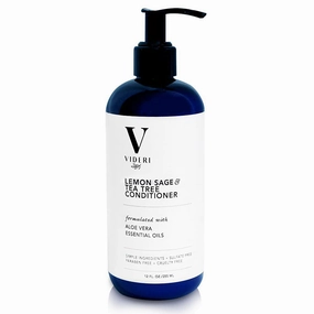 Lemon Sage & Tea Tree Conditioner – Formulated with Soothing Aloe Vera, Wheat Protein and Pro-Vitamin B5. Phthalate & Paraben Free, Vegan, Large 12 fl oz