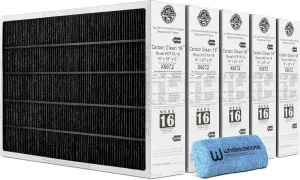 Lennox X6672 16x25x5 Furnace Filter, Lennox Healthy Climate Carbon Clean Merv 16 Home HVAC Air filter, 5 Pack with Cleaning Cloth