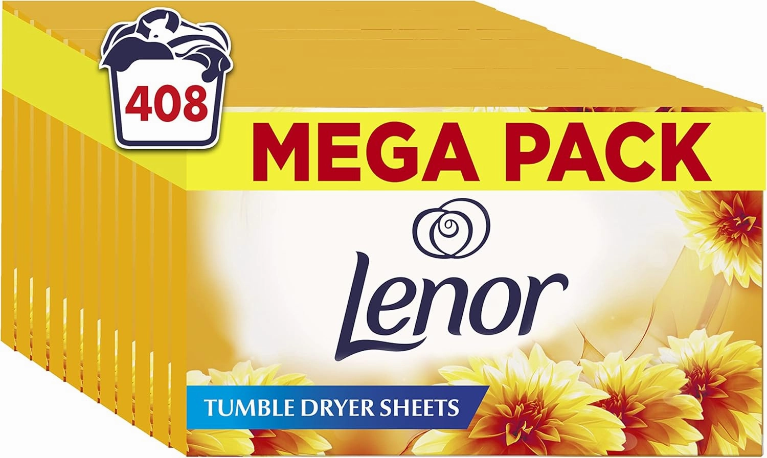 LENOR Fabric Tumble Dryer Sheets, 408 Sheets (34 x 12), Summer Breeze