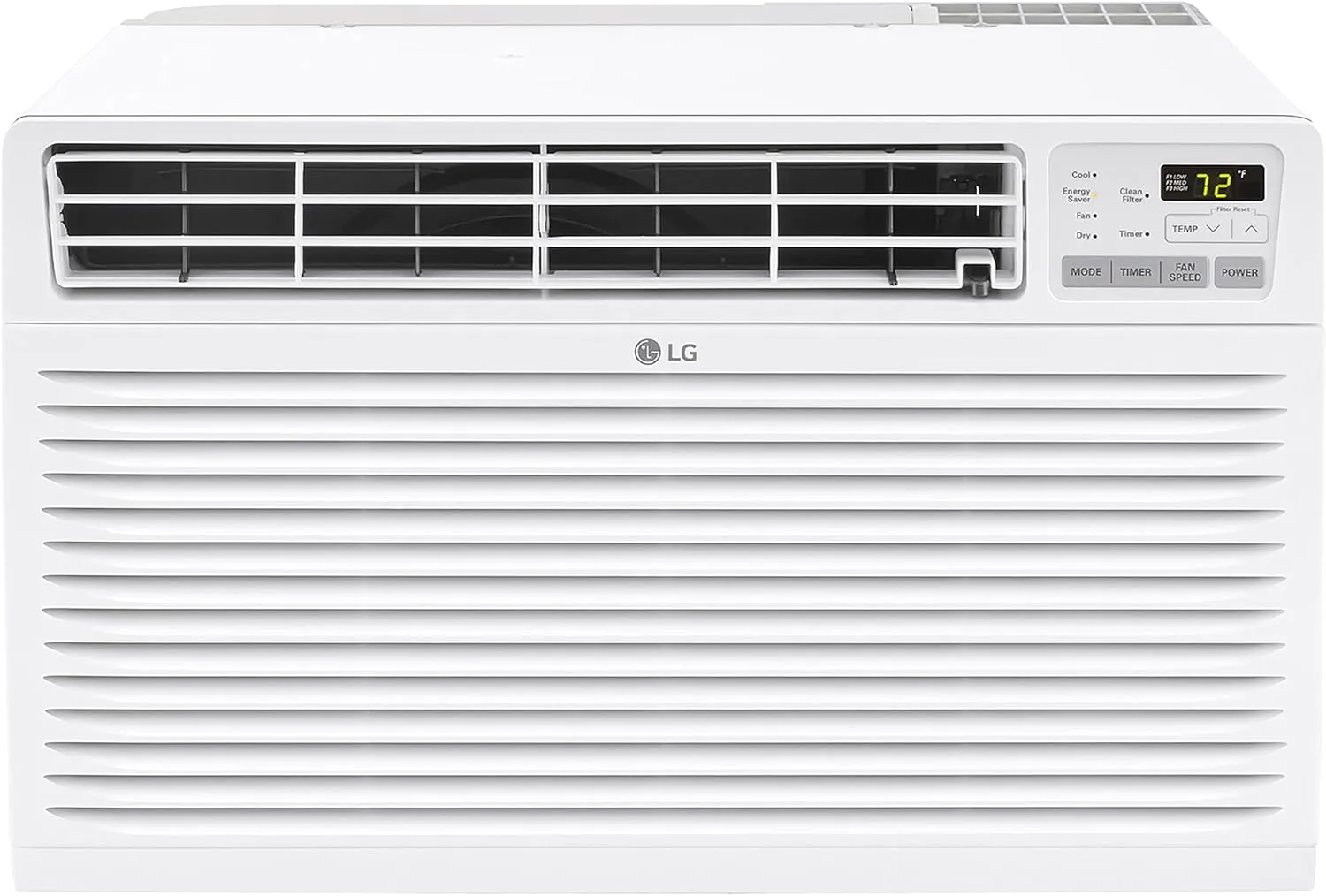 LG 10,000 BTU Through the Wall Air Conditioner, 115V, Cools up to 440 Sq. Ft. for Bedroom, Living Room, Apartment, with Remote, 3 Cool & Fan Speeds, Wall AC Unit, White