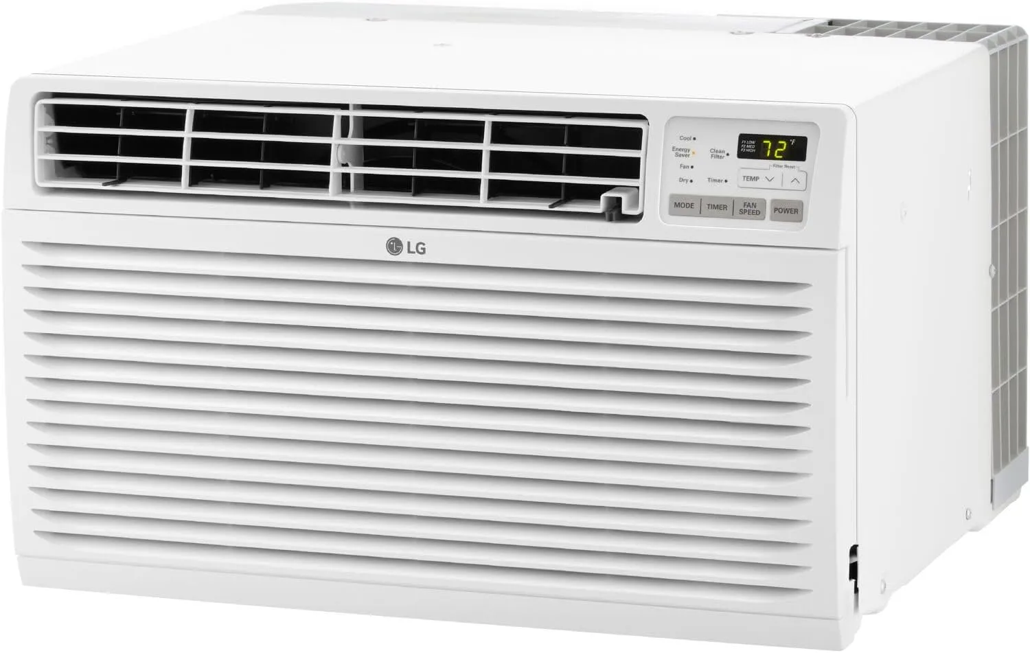 LG 11,800 BTU Through the Wall Air Conditioner, 115V, Cools up to 530 Sq. Ft. for Bedroom, Living Room, Apartment, with Remote, 3 Cool & Fan Speeds, Universal design fits most sleeves, White