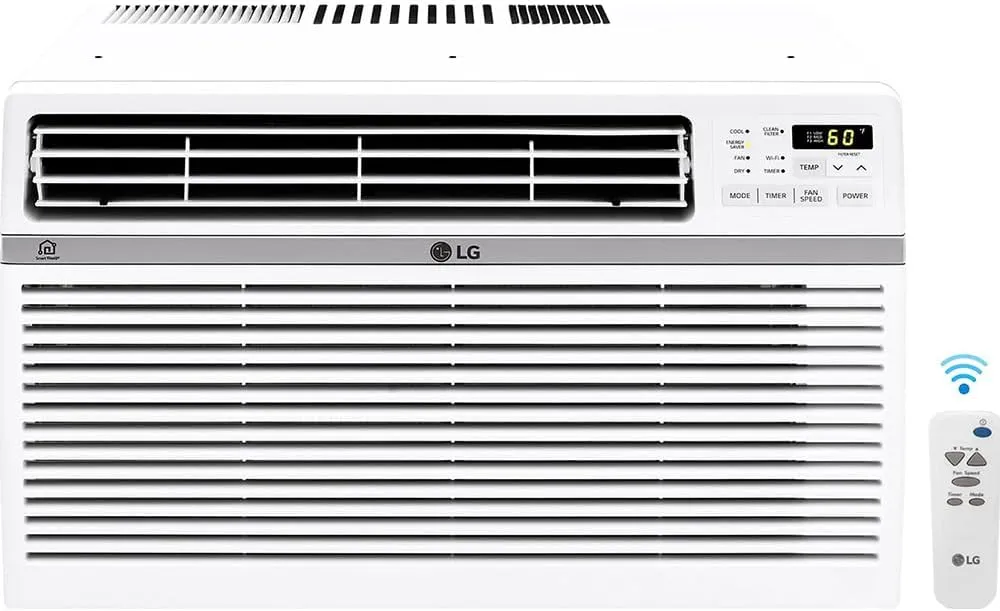 LG 18,000 BTU Smart Wi-Fi 230/208V Window Air Conditioner, White (Renewed)