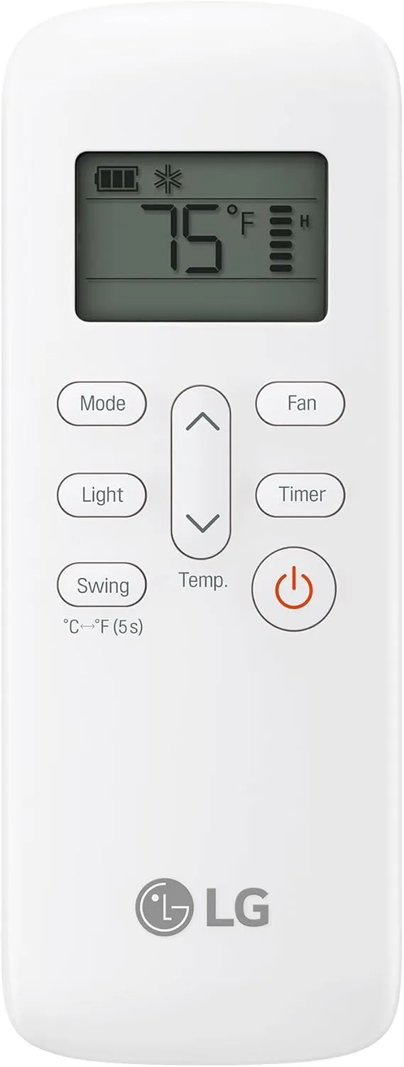 LG 6,000 BTU Portable Air Conditioner, 115V, Cools 250 Sq.Ft. (10' x 25' Room Size), Portable Air Conditioner for Home with Quiet Operation, LCD Remote Control, and Window Installation Kit, White