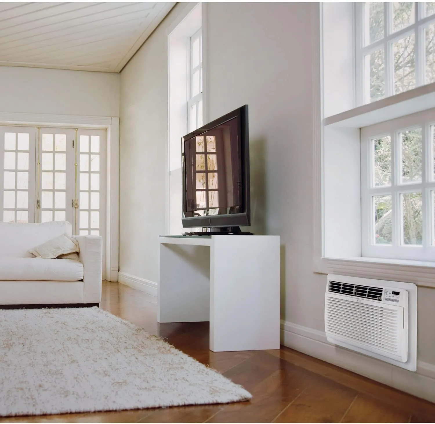 LG 7,800 BTU Through the Wall Air Conditioner, 115V, AC Wall Unit for Rooms up to 330 Sq. Ft., Perfect for Bedroom or Office, Wall Mounted AC Unit with Remote and 3 Cool & Fan Speeds, White