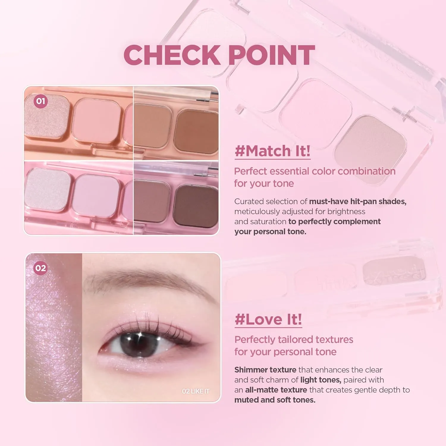 lilybyred Mood It Palette | 4-Shade Korean Eyeshadow Palette, Pre-Matched Personal Tone, Soft Blending, Buildable Coverage, Matte & Shimmer Finish, Daily Wear, Compact Size (02 Like It)