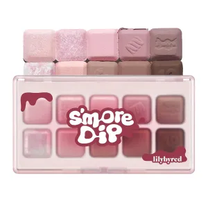 lilybyred Mood Keyboard | 10-Shade Korean Eyeshadow Palette, Highly Pigmented, Matte, Shimmer & Jelly Glitter, Smooth. Blendable, Long-Lasting, Dome-Shaped Design (12 Strawberry Chip Smore)