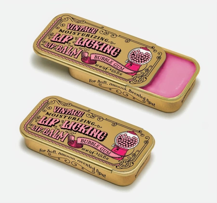 Lip Licking Lip Balm in Vintage Slider Tins