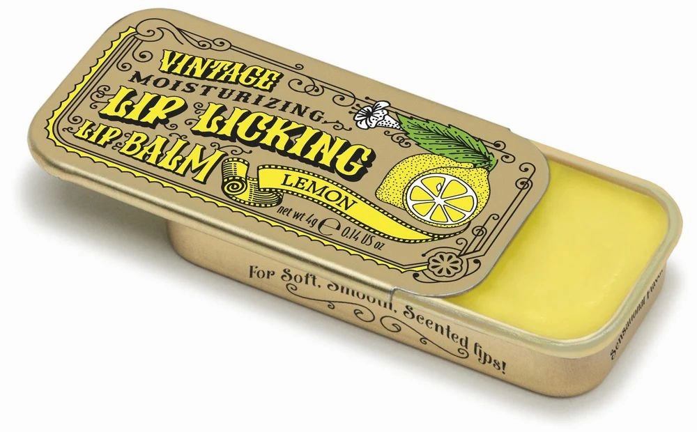 Lip Licking Lip Balm in Vintage Slider Tins